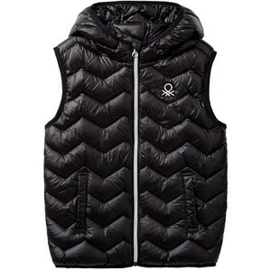 United Colors of Benetton Jas voor meisjes en meisjes, Zwart, 170