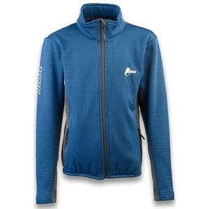 ANDE Averta Jr fleece voor kinderen, technisch en ademend, voor outdoor-activiteiten, denimblauw/antraciet, 8 jaar