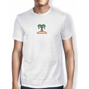 Green Fish T-shirt heren, Wit, M