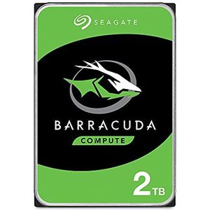 Seagate BarraCuda, 2 TB, Interne Harde Schijf, 3,5"", SATA 6 GB/s, 7200 RPM, 64 MB cache, voor PC & laptop, FFP (ST2000DMZ08)