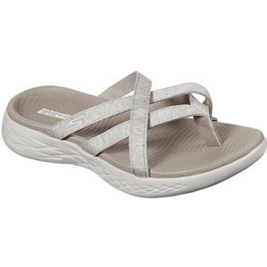Skechers Onderweg 600 Dainty dames Sandaal, Taupe Textiel, 38 EU