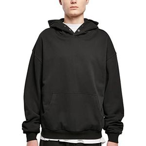 Urban Classics Men's Snap Hoody Sweatshirt, Zwart, 5XL, zwart, 5XL