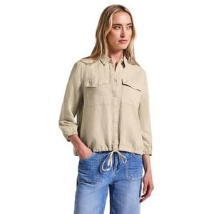 Street One - A345741 - Damesblouse - Kustbeige - Gemengd Linnen