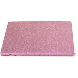 0931813 DECORA vierkante taartplaat roze CM 35X35X1,2 H