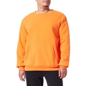 Bondry Gebreid sweatshirt voor heren met ronde hals polyester oranje maat XL, oranje, XL