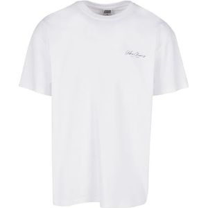 Urban Classics Heren Small Scribt Logo Tee T-shirt, Wit, S, wit, S