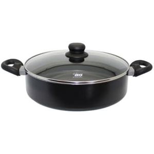 Elo 4382826 stoofpan met deksel, sauteerpan met deksel, sauteerpan 28 cm, sauteerpan, sauteerpan, geperst aluminium, glas, 28 x 7,5 cm
