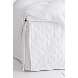 Ellos Home bed-hoes Candice Quilted van voorgewassen linnen, 60 cm hoog (wit, 120X200)