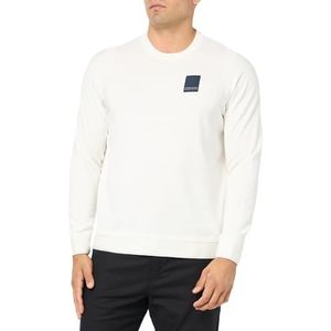 Armani Exchange Men's Milan Edition Pullover Crewneck Sweater Off White, XL, off-white, XL