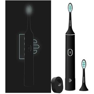 La Divergente Elektrische sonische tandenborstel – met LED-technologie – antibacterieel bewezen door studie – accu 1 maand – minimale soft-touch handgreep – 3D golvend borstelen – stil <50 dB