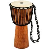 Meinl Percussion 25 cm Rope Tuned Headliner Nile Series Wood Djembe Trommel - met geitenvacht - Afrikaans muziekinstrument voor kinderen en volwassenen - mahoniehout (HDJ4-M)