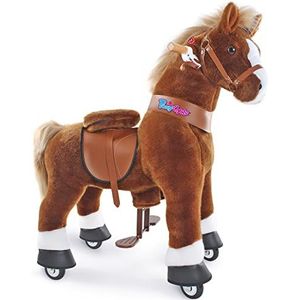 PonyCycle - Model U - Berijdend Paard - Bruin - Mechanisch - Met Rem en Geluid