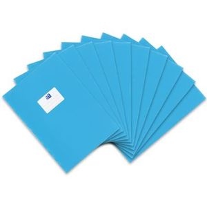 Oxford A4 boekenkaft met etiket, lichtblauw, 10 stuks