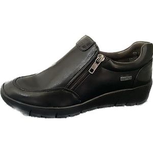 Jana Softline 8-24663-41 Comfortabele extra brede comfortabele schoen sportieve alledaagse schoenen vrije tijd slippers, Black Snake, 38 EU Breed