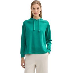 TOM TAILOR Denim Sweatshirt voor dames, 37073 - Bright Jade Green, L
