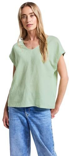 Street One - Blouse - Linnen-Katoenmix - Wit