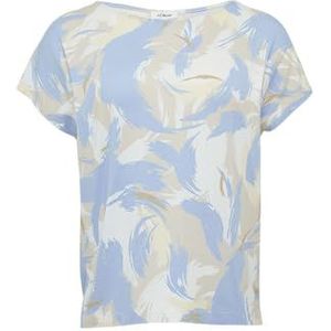 s.Oliver Casual T-shirt in relaxed fit van viscosemix, beige, 46