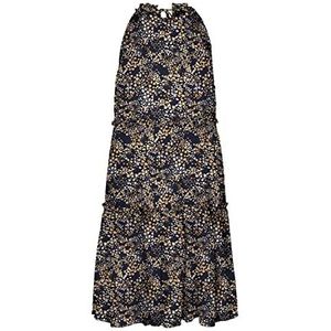 VERO MODA VMDORA Kaya halternek voor dames, korte jurk WVN G, marineblauw/blazer/AOP: Dora, XS, Navy Blazer/Aop: dora, XS