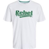 Jj Rebel - Jrebrakim Tee Ss Crew Neck - T-shirt - Wit - Voor Jongeren
