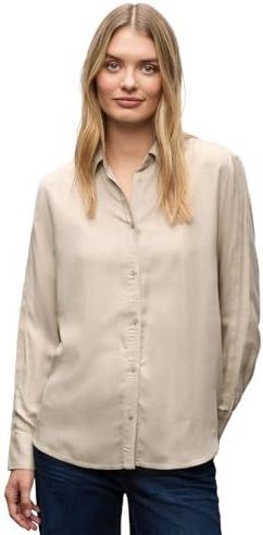 Street One - Blouse - Beige - Dames - Met Galonstrepen