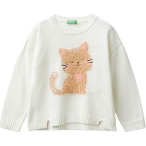 United Colors of Benetton Trui voor meisjes en meisjes, Crème., 3 Jaar