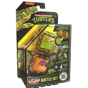 Battle Cubes Ninja Turtles Battle Cube - Michelangelo Vs Bebop, set van 2 stuks - Gevechtsset
