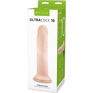 De 10 inch Ultra Cock, 100% pure siliconen, realistische vleesdong met krachtige zuignapbasis van Me You Us