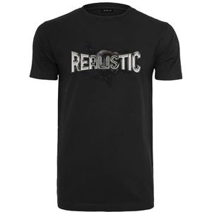 Mister Tee Realistic Tee T-shirt voor heren, zwart, XS
