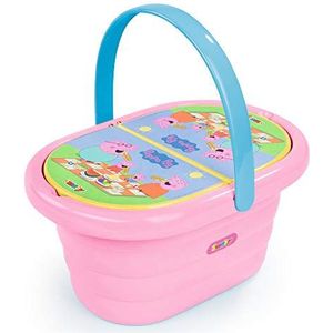 Smoby - Peppa Pig 310589 Picknickmand – Draaggreep – 21-delige Accessoires
