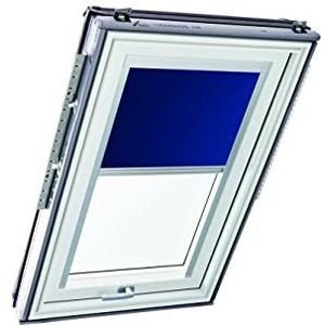 Origineel Roto rolgordijn Exclusiv ZRE voor Roto dakraam daglicht geleiderail Zilver Voor Roto dakraam serie Designo R6/R8 i8 en Classic 64/84 met maat 114/118 | 11/11 Kleur Nachtblauw
