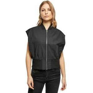 Urban Classics Dames Ladies Recycled Short Bomber Vest, zwart, XL