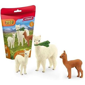 schleich 42544 Alpakafamilie, voor kinderen vanaf 3 jaar, Wild Life - speelset