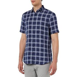 Seidensticker Men's Regular Fit Shirt met korte mouwen, donkerblauw, 46, donkerblauw, 46
