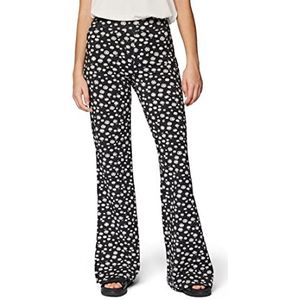 Mavi Dames Knit Pants Jeans, Zwarte Zonnebloem Print, XL