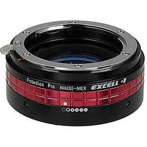 Excell+1 van Fotodiox Pro - Nikon G/FX Lens naar Sony NEX & E-mount camera's met Focal Reducing Optics & Aperture Control