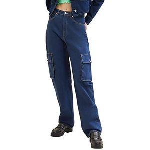TOM TAILOR Denim Dames Baggy Fit Jeans 1035415, 10114 - Clean Dark Stone Blue Denim, XL