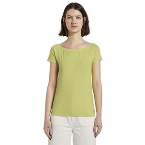 TOM TAILOR Denim Dames Schoudervrij Carmen T-shirt 1018461, 16946 - Daffodil Yellow, XXL