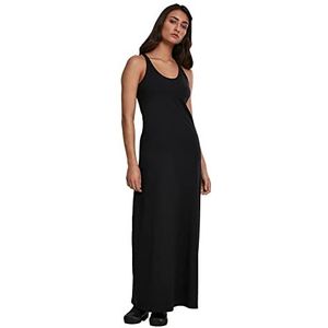 Urban Classics Damesjurk, lange racerback jurk, zomerjurk voor vrouwen in vele kleuren, maten XS - 5XL, zwart, L