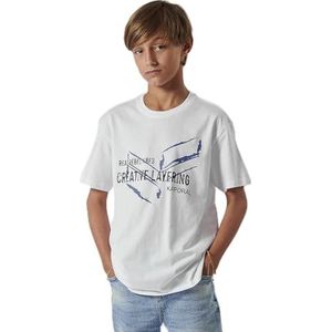 Kaporal, T-shirt, model OANEL, jongens, wit, 16 A; regular fit, korte mouwen, ronde hals, Wit, 16 Jaren