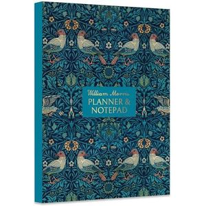 A5 Planner en notitieblok met plaknotities - William Morris Birds Design