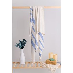 Questo Casa 100% katoen, Turkse handdoek, hamamhanddoek, fouta, ideaal voor sauna, spa, bad, yoga en strand, 90 x 180 cm