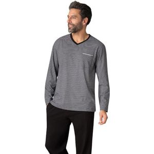 Eminence Lange pyjama, Print zwart en wit/zwarte onderkant, S