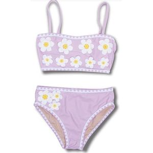 Shade Critters Meisjesbikini met gehaakte madeliefjes, Meerkleurig, 7 Jaar