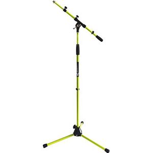 Keepdrum microfoonstandaard MS106YW met galgen en metalen voet, geel
