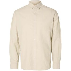 SELETED HOMME Ls Noos Slhslimnew-Linen Shirt met lange mouwen voor heren, Pure kasjmier, XL