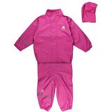 Celavi Tweedelig regenpak voor meisjes, in vele kleuren, regenjas, roze (Real Pink), 150 cm