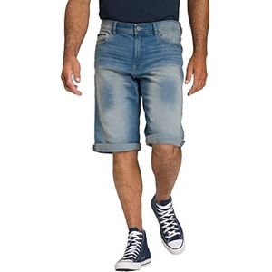 JP 1880 Heren Bleached bermuda turn-up shorts, Gebleekt, 42W x 34L