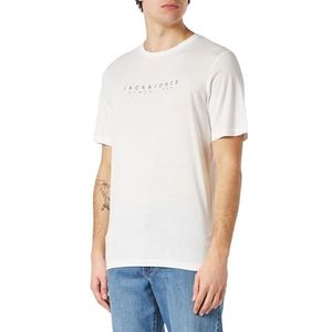 JACK & JONES JJSETRA Tee SS Crew Neck, cloud dancer, S