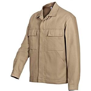 BP Workwear Basic 1485-060-44 werkjas - verborgen drukknoopsluiting - puur katoen - normale pasvorm - maat: 60/62 - kleur: zand