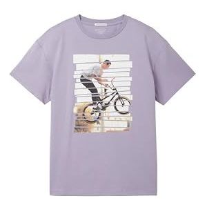 TOM TAILOR T-shirt voor jongens, 34604 - Dusty Purple, 176 cm